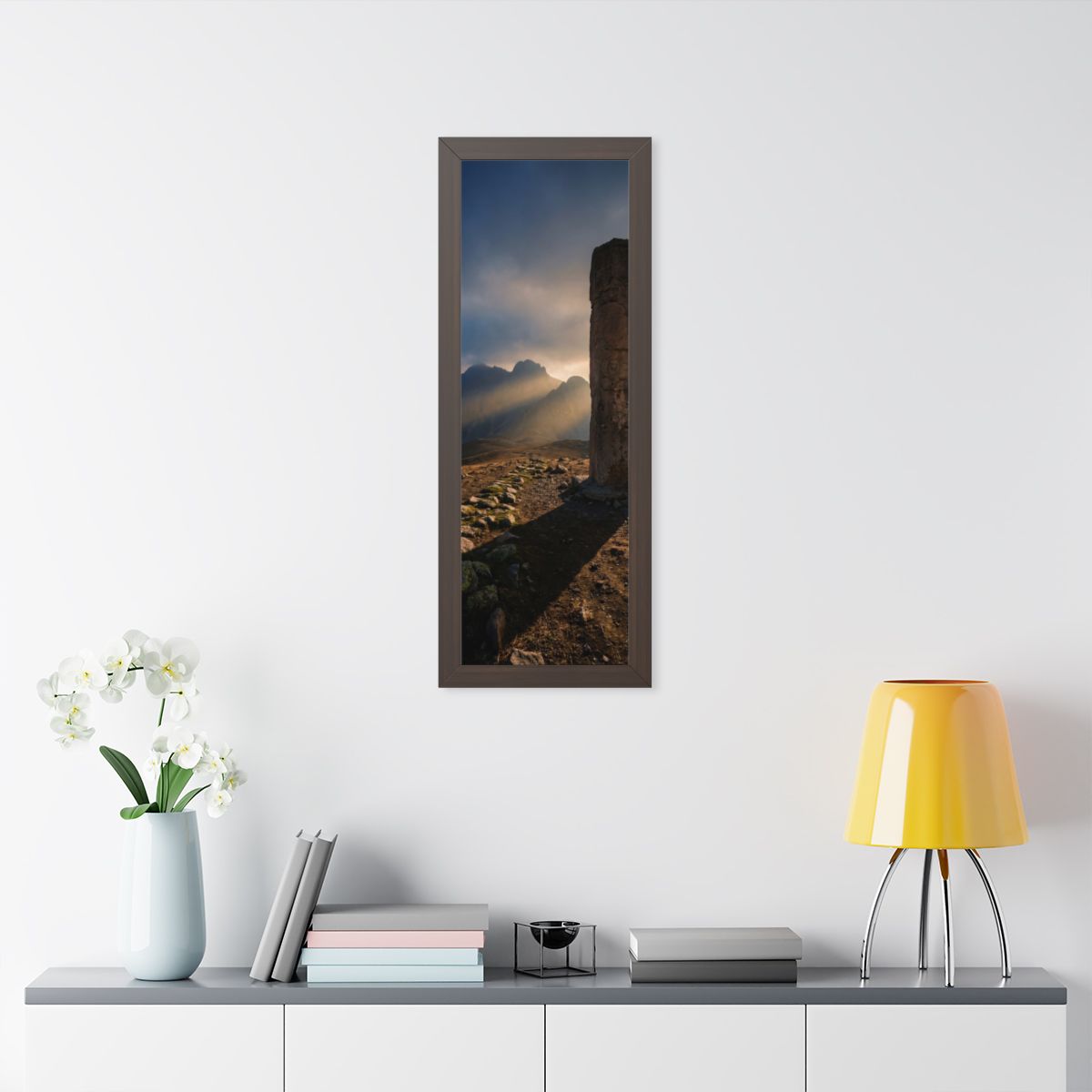 Framed Vertical Poster - Mystic Monolith Ancient Persian......