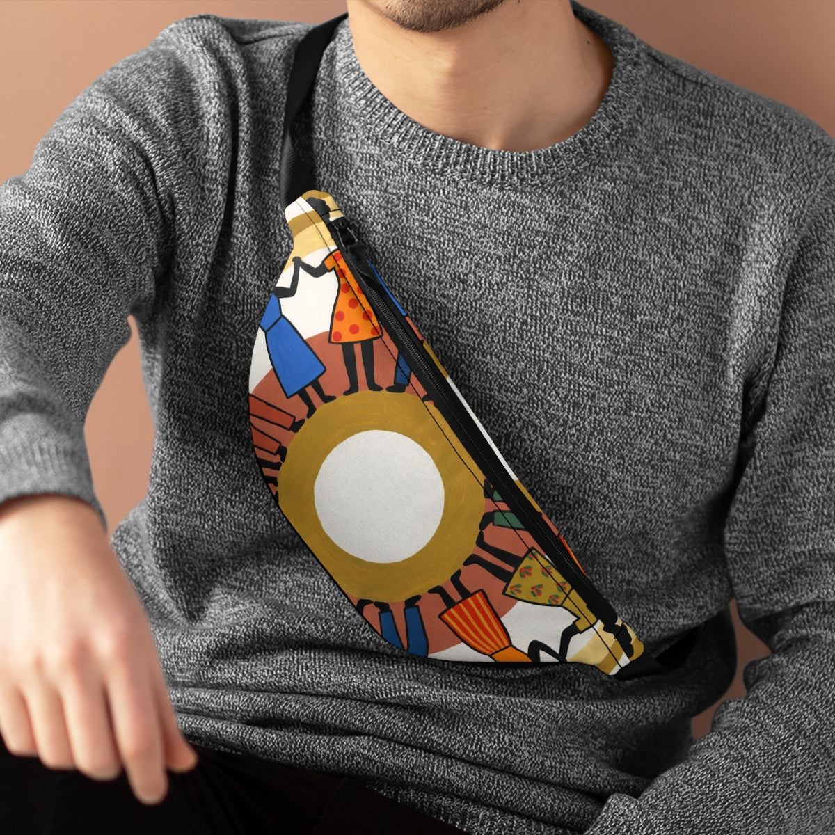 Fanny Pack - Unity Mandala Folk Art | Echovira Gallery