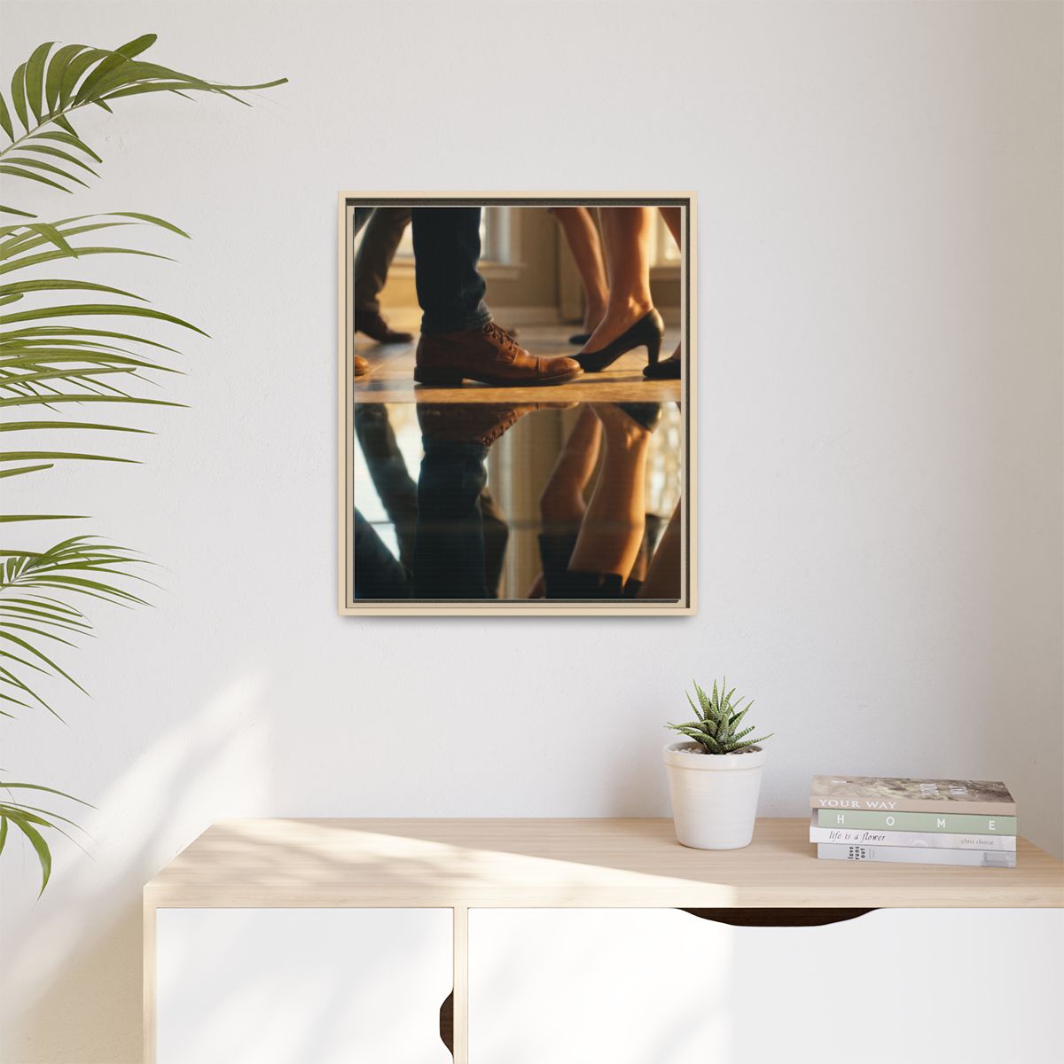 Matte Canvas, Framed - Golden Hour Reflections Cinematic Art...