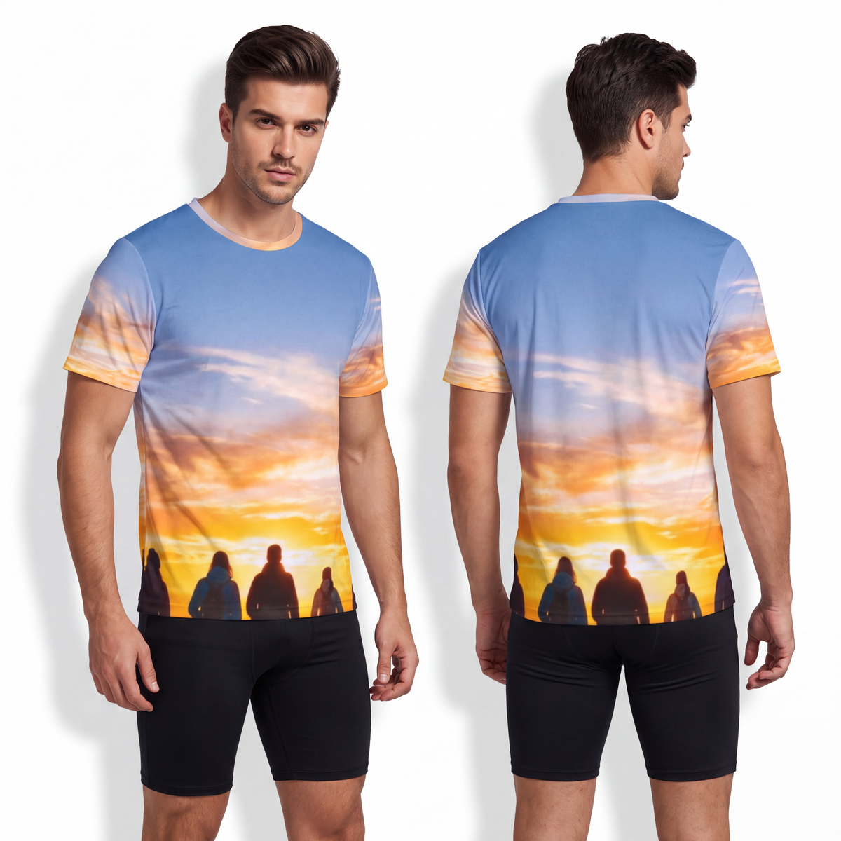Men's Sports Jersey - Golden Mountain | Echovira Gallery