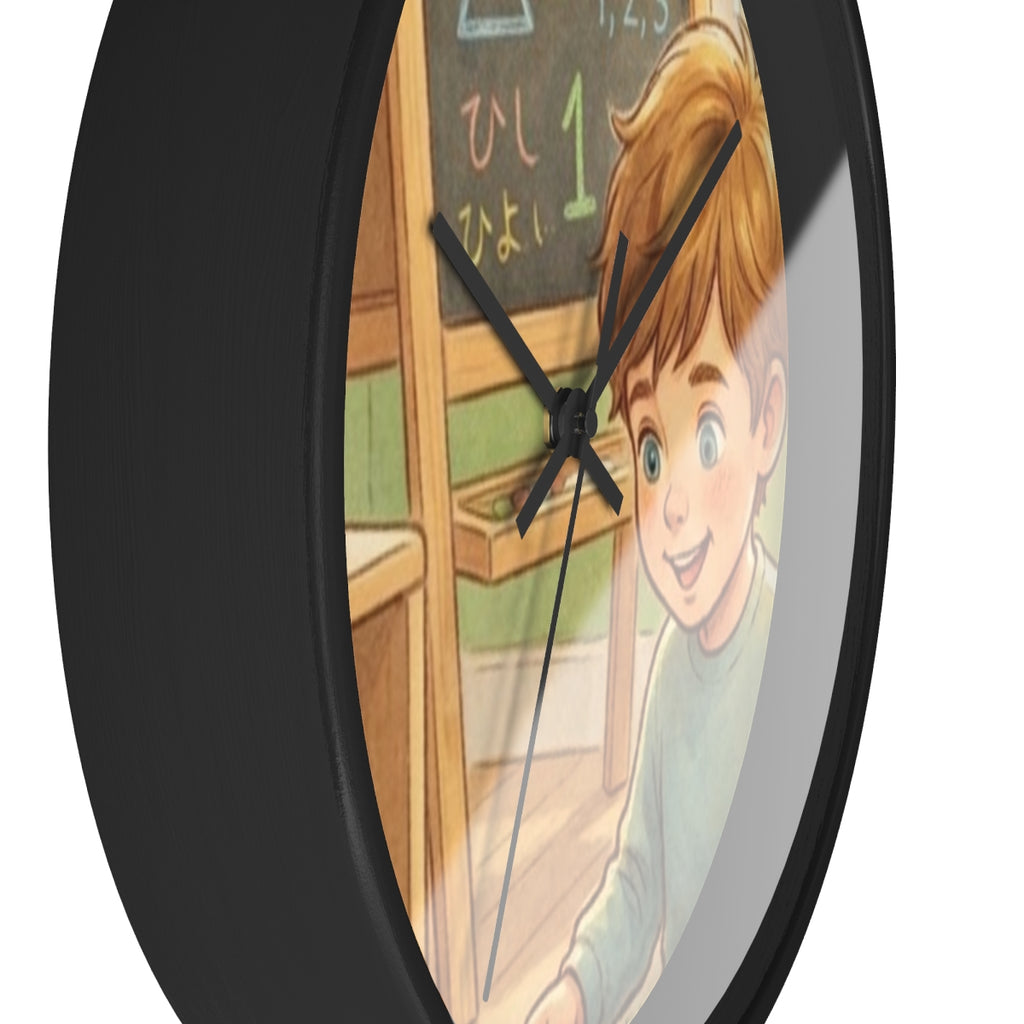 Wall Clock - Curious Reader Storybook Art Print | Echovira...