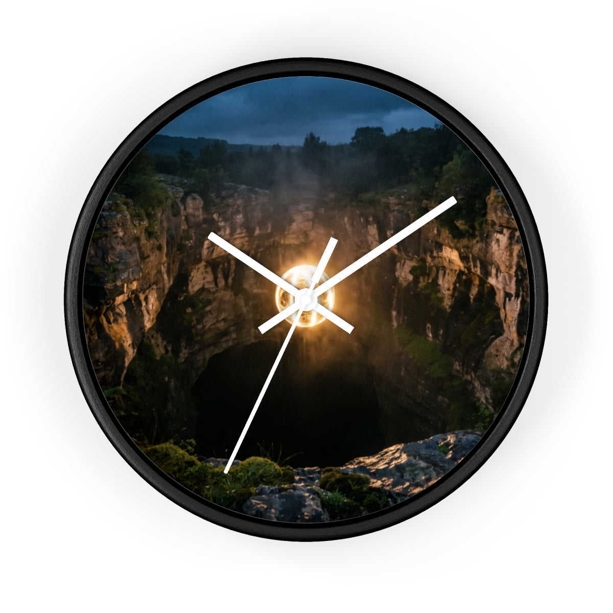 Wall Clock - Luminous Void Timepiece | Echovira Gallery