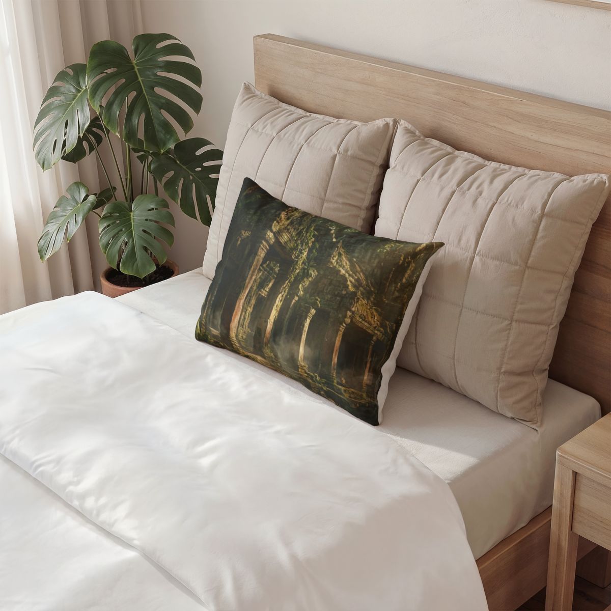 Cotton Pillow Sham - Sacred Haven Pillow | Echovira Gallery