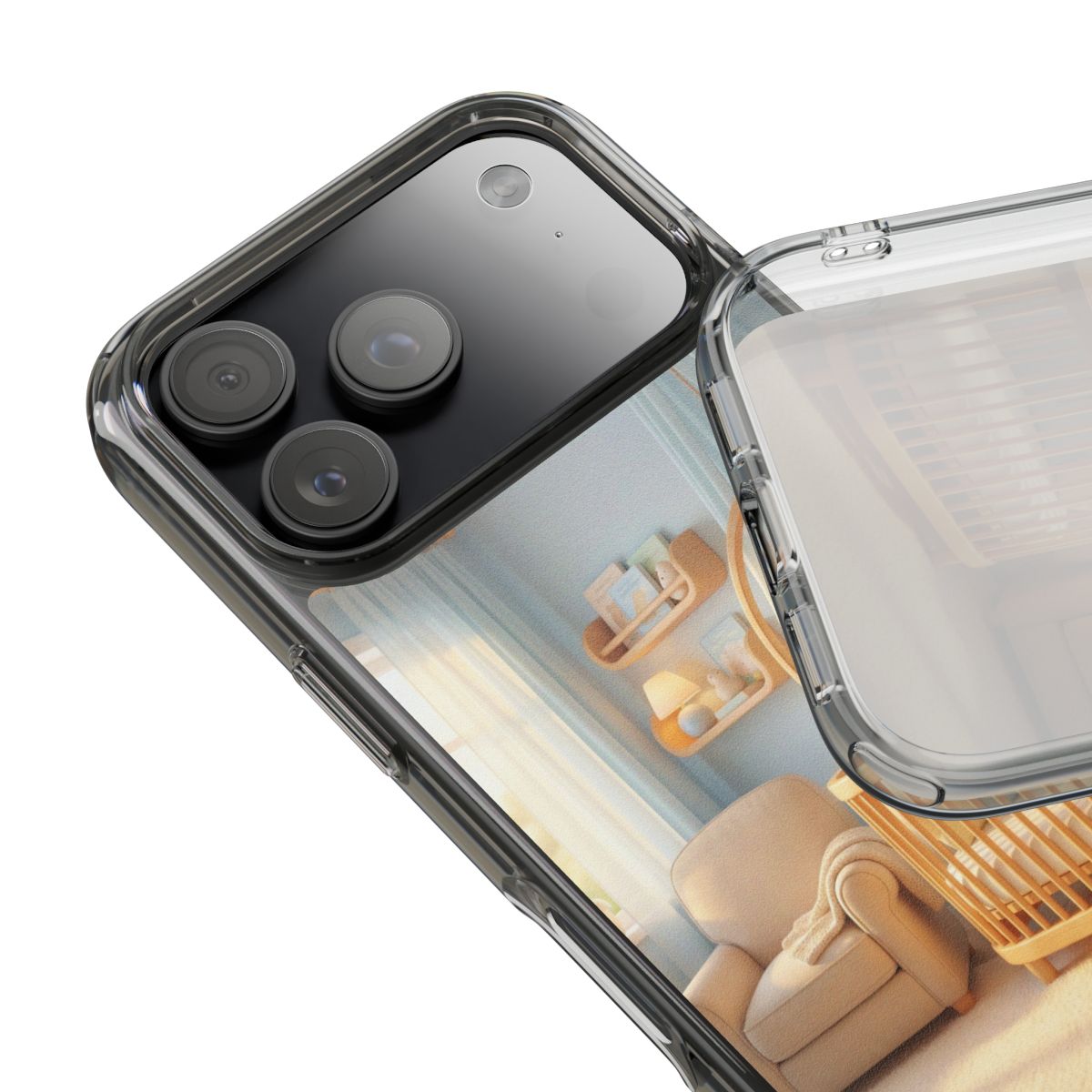 Clear Impact-Resistant Cases - Soft Blue Clear Phone Case...