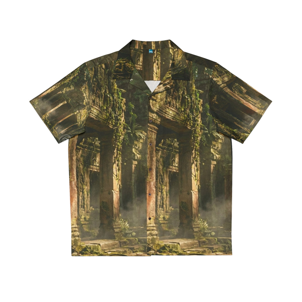 Men's Hawaiian Shirt - Temple Rainforest | Echovira Gallery