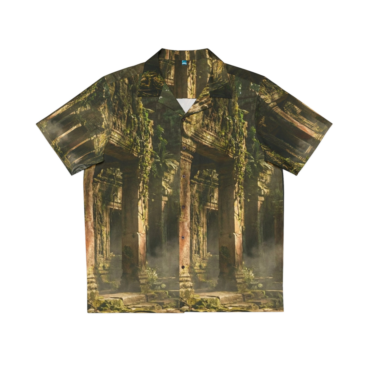 Men's Hawaiian Shirt - Temple Rainforest | Echovira Gallery