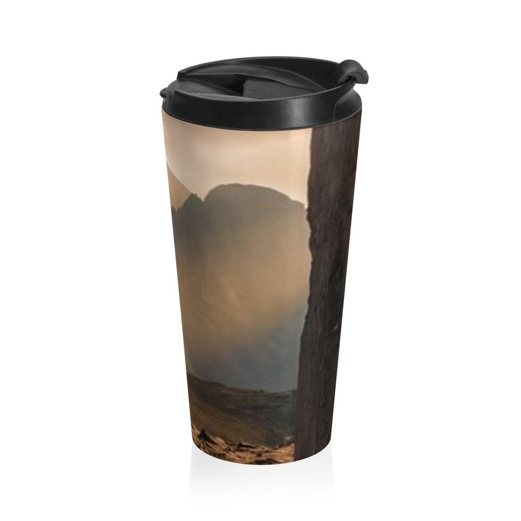 Stainless Steel Travel Mug - Mystic Monolith Ancient Persian...