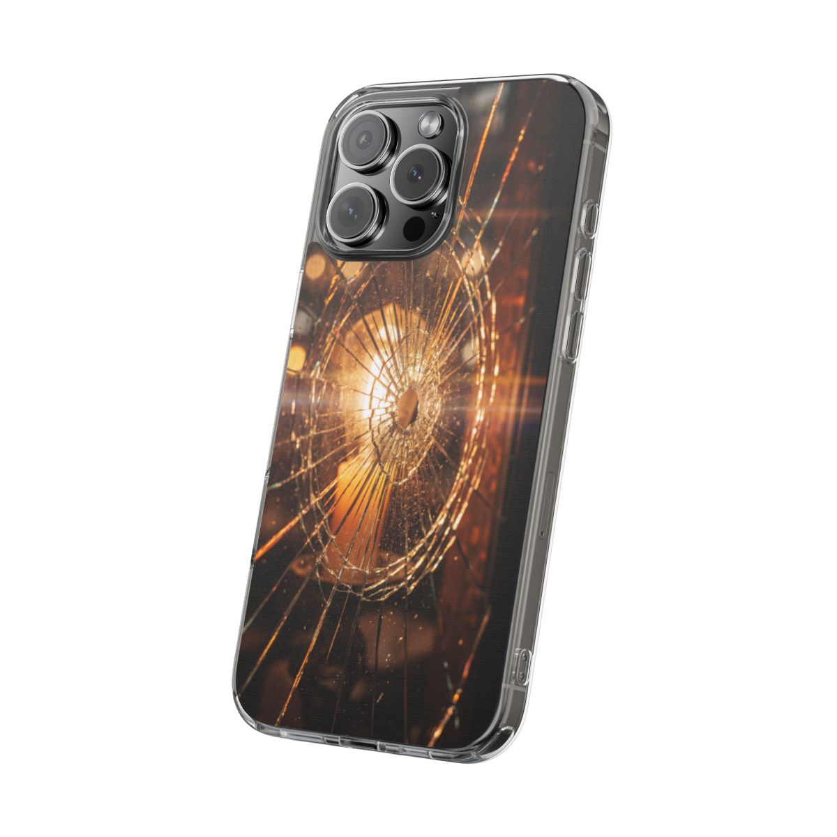 Clear Impact-Resistant Case - Fractured Glow