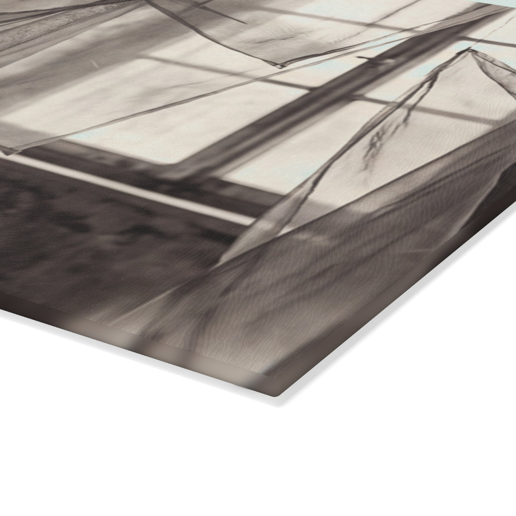 Glass Cutting Board - Spectral Veils | Echovira Gallery