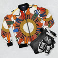Men's Bomber Jacket - Unity Mandala Folk Art | Echovira...