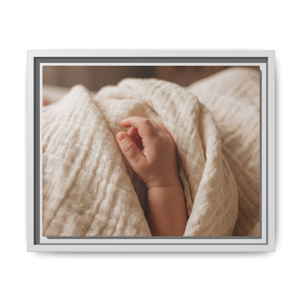 Framed Matte Canvas - Neutral Nursery — White / 1.25"