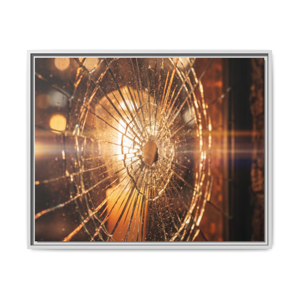 Framed Matte Canvas - Shattered Glass