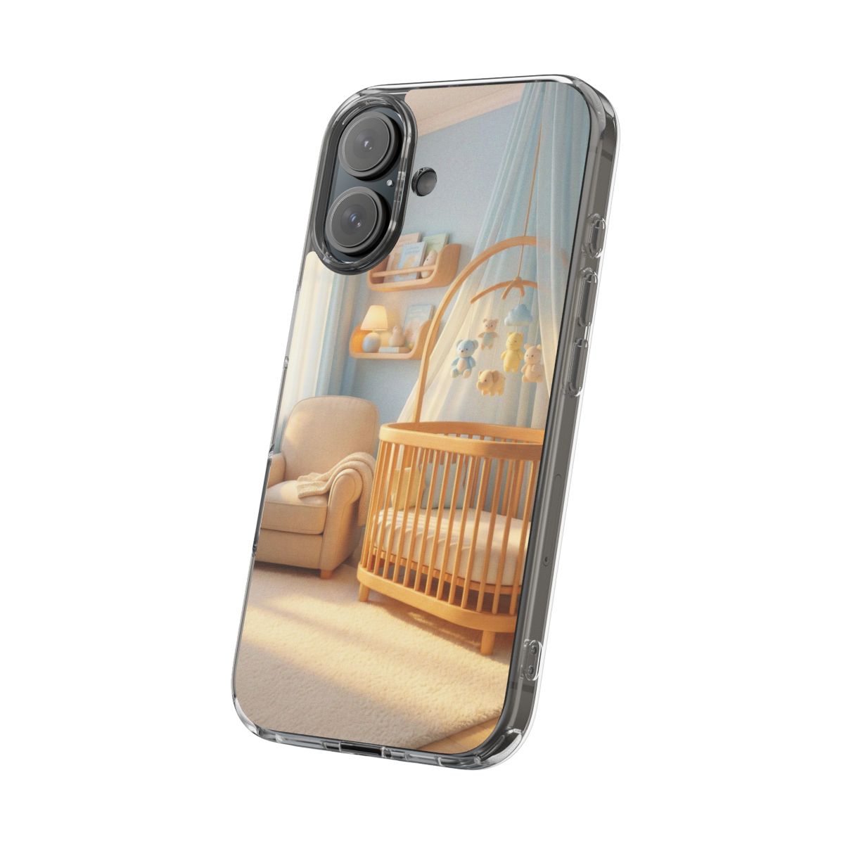 Clear Impact-Resistant Cases - Soft Blue Clear Phone Case...
