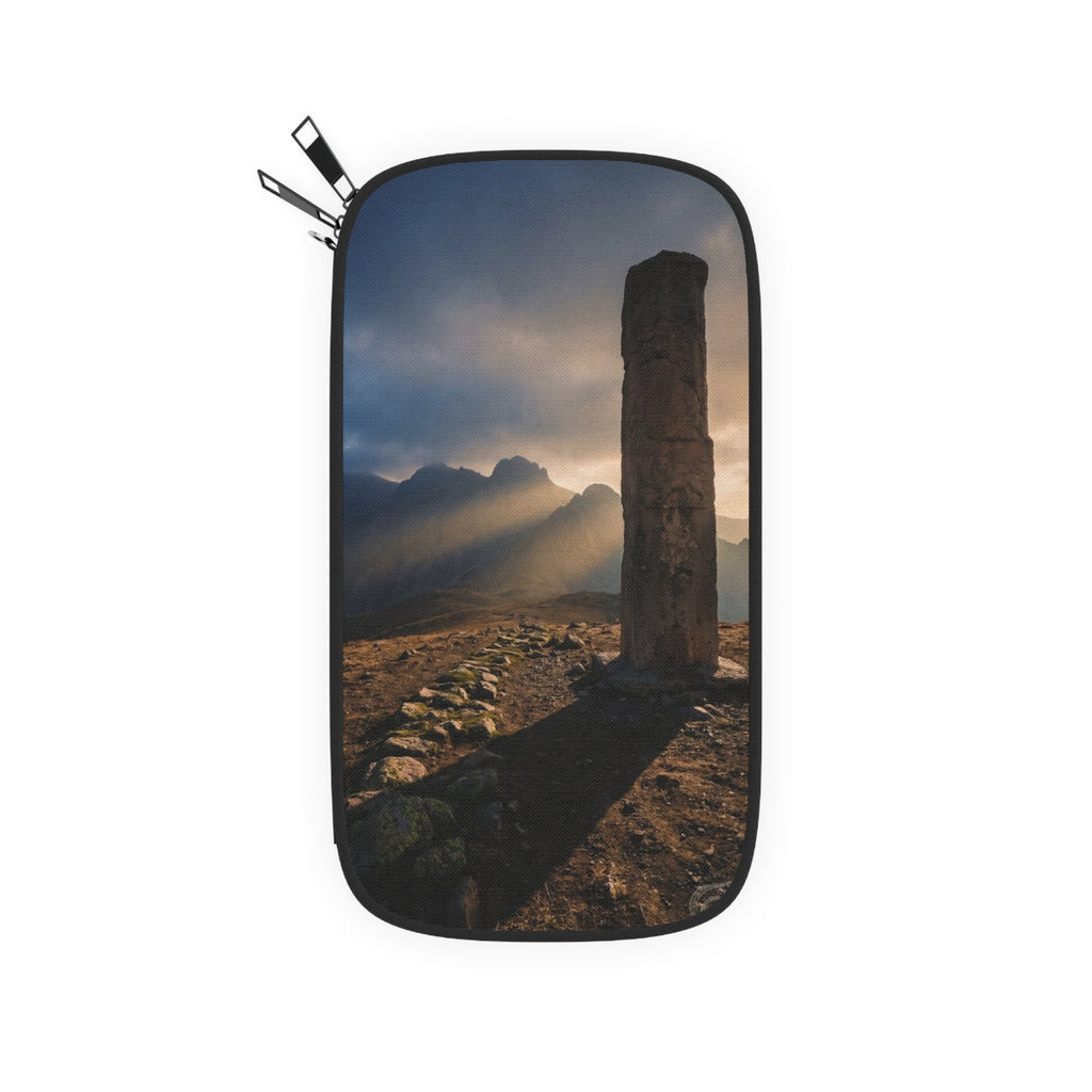 Passport Wallet - Mystic Monolith Ancient Persian Mountain...