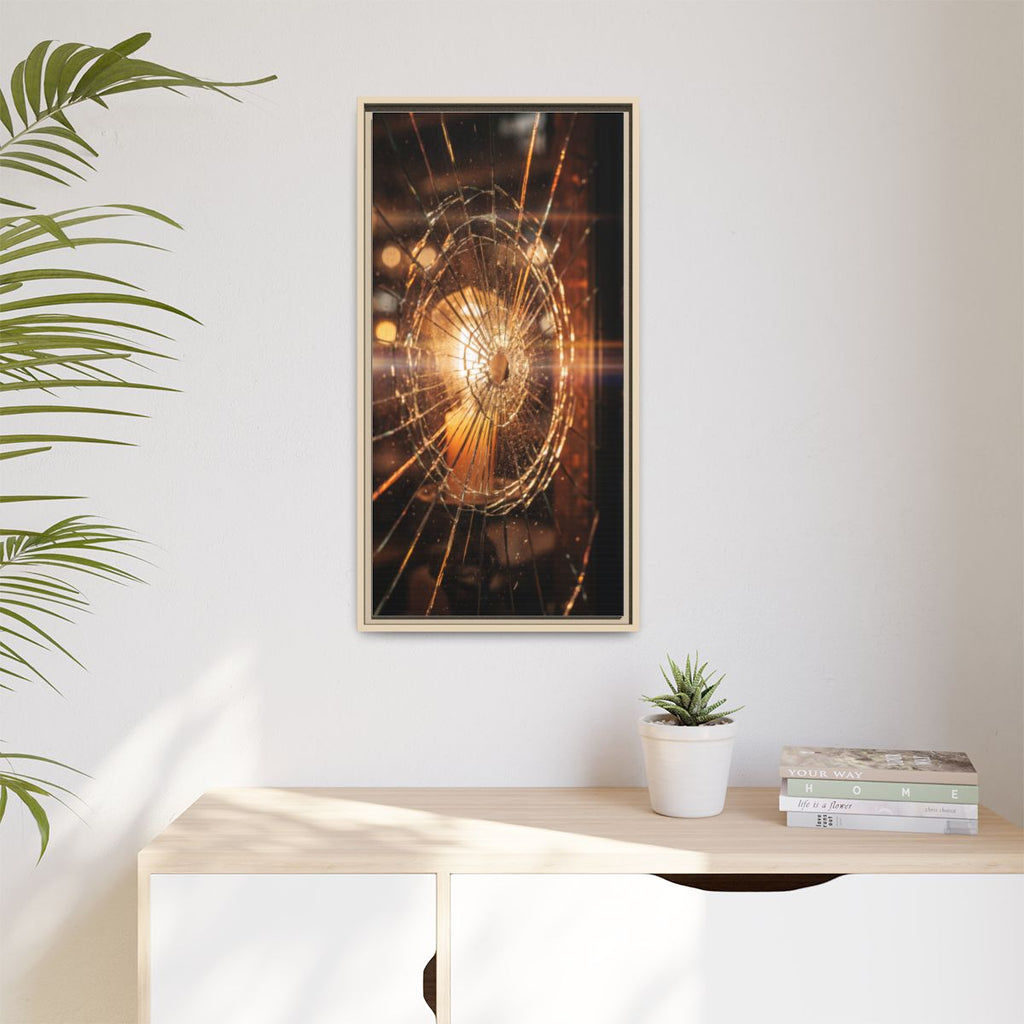 Framed Matte Canvas - Shattered Glass