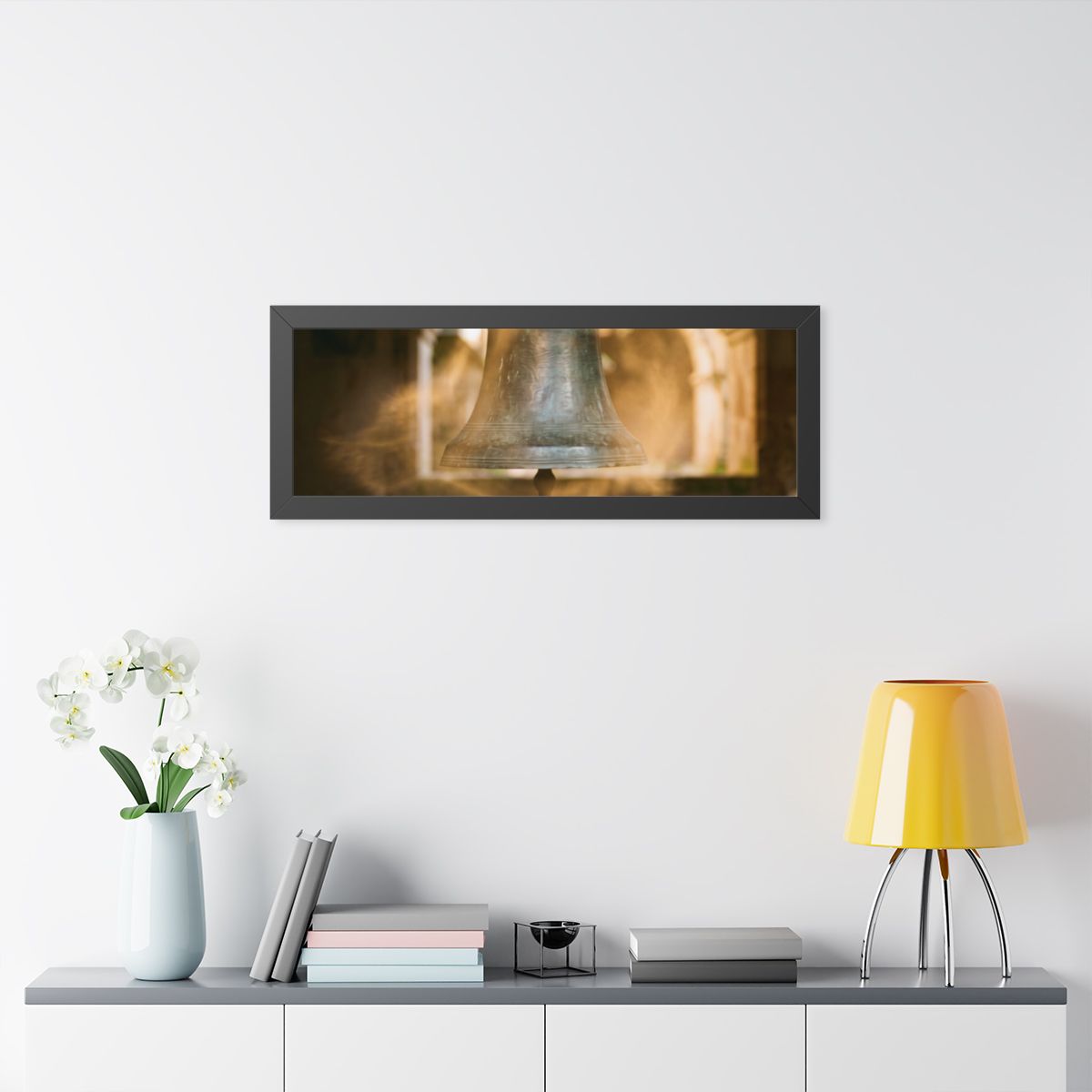 Framed Horizontal Poster - Cloister Bell — Black (14×11... |...