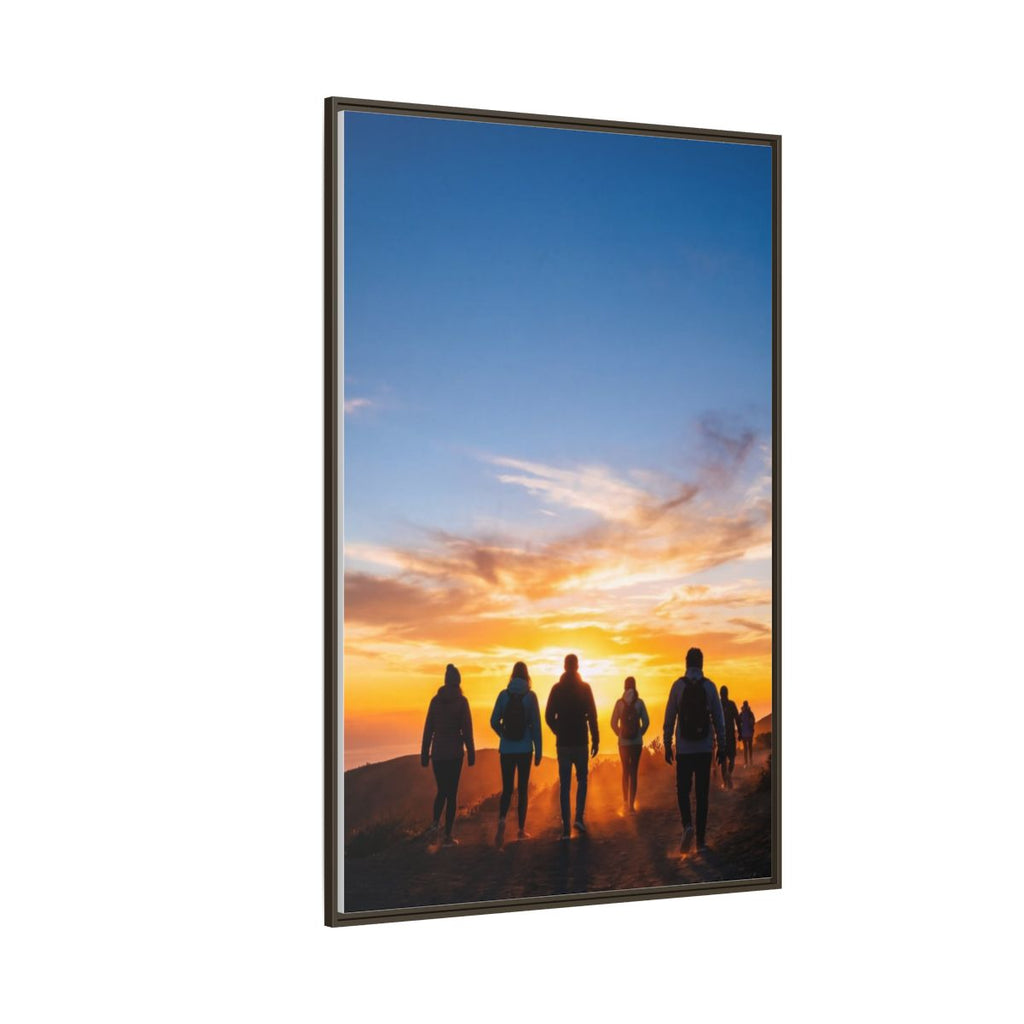 Framed Matte Canvas - Sunset Trail — Espresso / 1.25" (8×10...