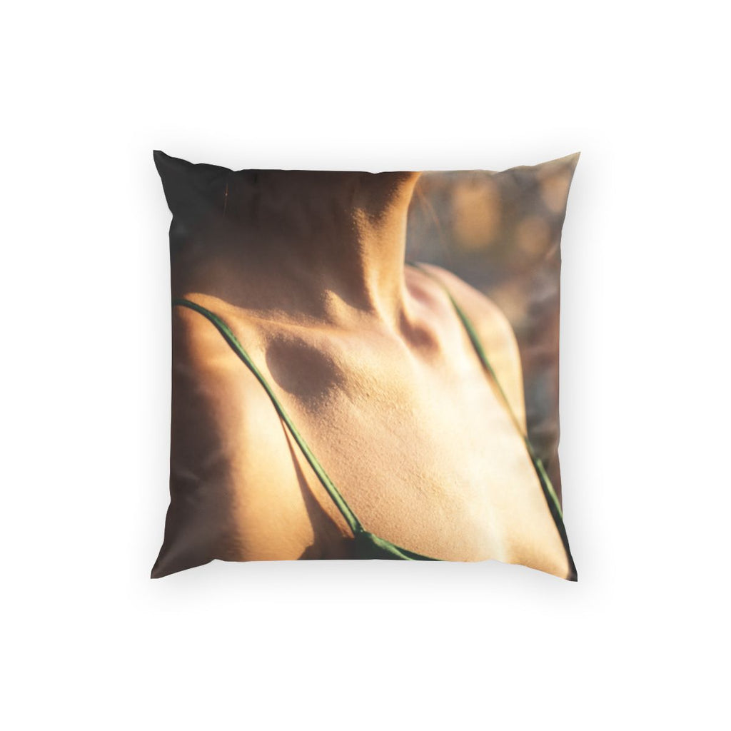 Poly Velvet Pillow - Emerald Sunset Touch