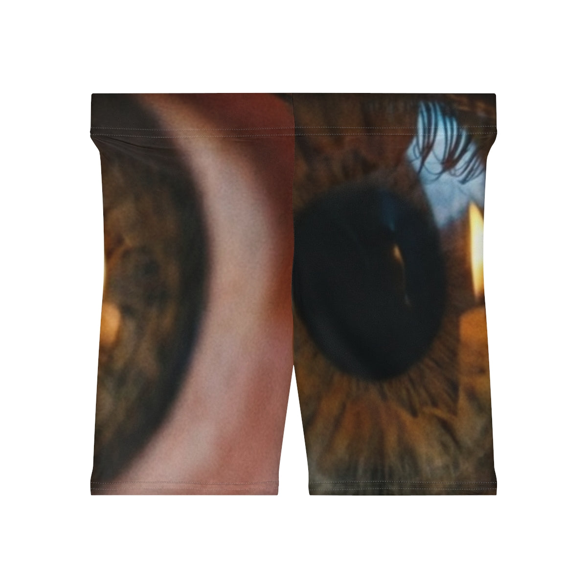 Women's Biker Shorts - Amber Iris Reflection Fine Art Print...