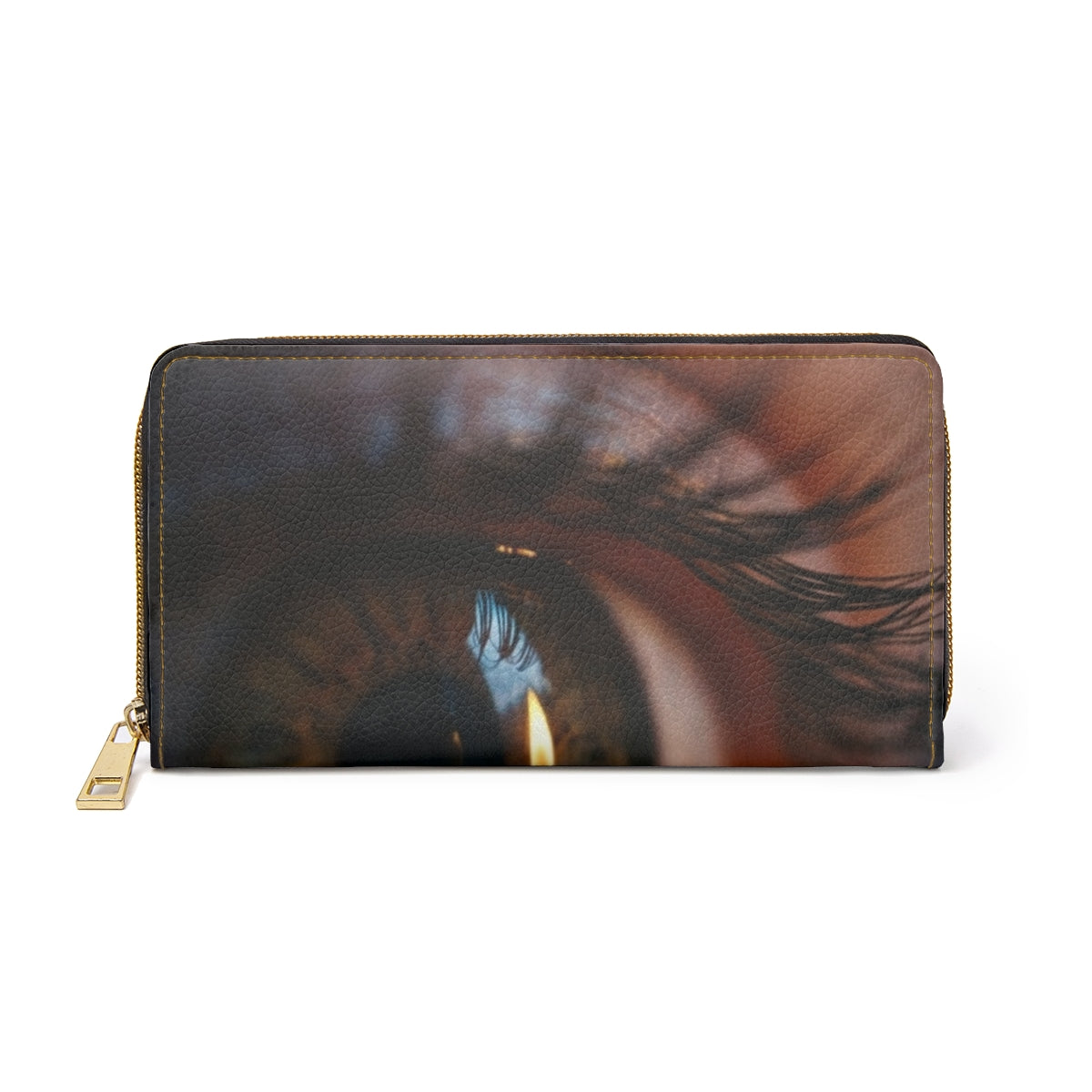 Zipper Wallet - Amber Iris Reflection Fine Art Print |...