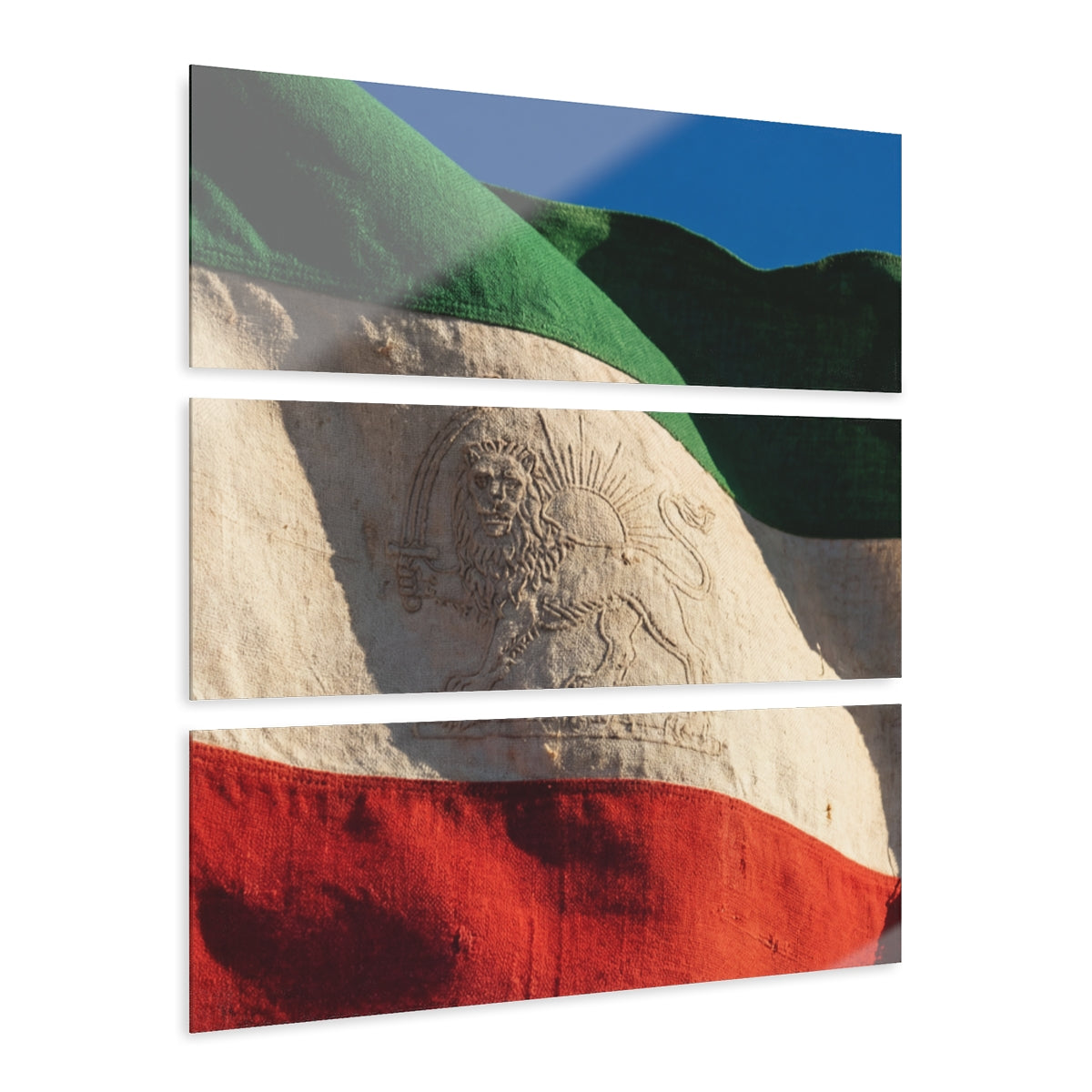Triptych Acrylic Print - Lion & Sun — Landscape