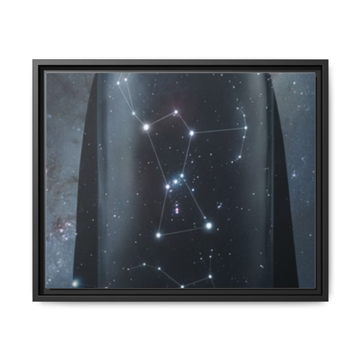Framed Matte Canvas - Cosmic Sentinel — Black / 1.25" (10×8, 12×9, 14×11, 16×12, 20×10, 18×12, 20×16, 24×16, 24×18, 36×12, 24×20, 32×16, 30×20, 30×24, 32×24, 48×16, 36×24, 48×24, 40×30, 60×20, 48×32, 60×30 & 60×40)