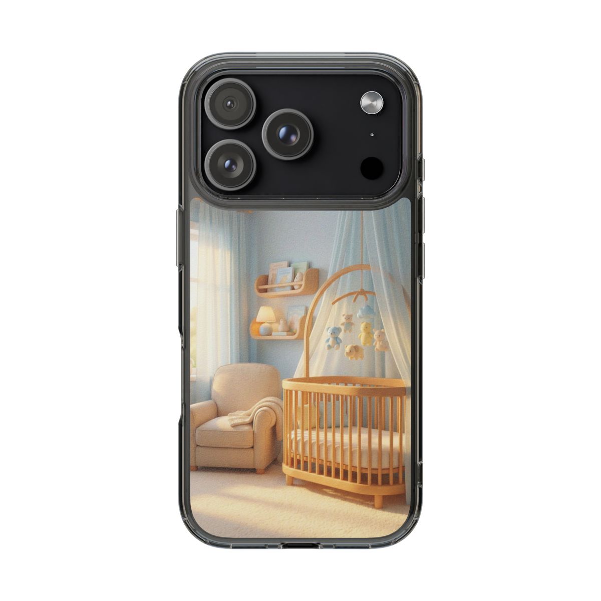 Clear Impact-Resistant Cases - Soft Blue Clear Phone Case...