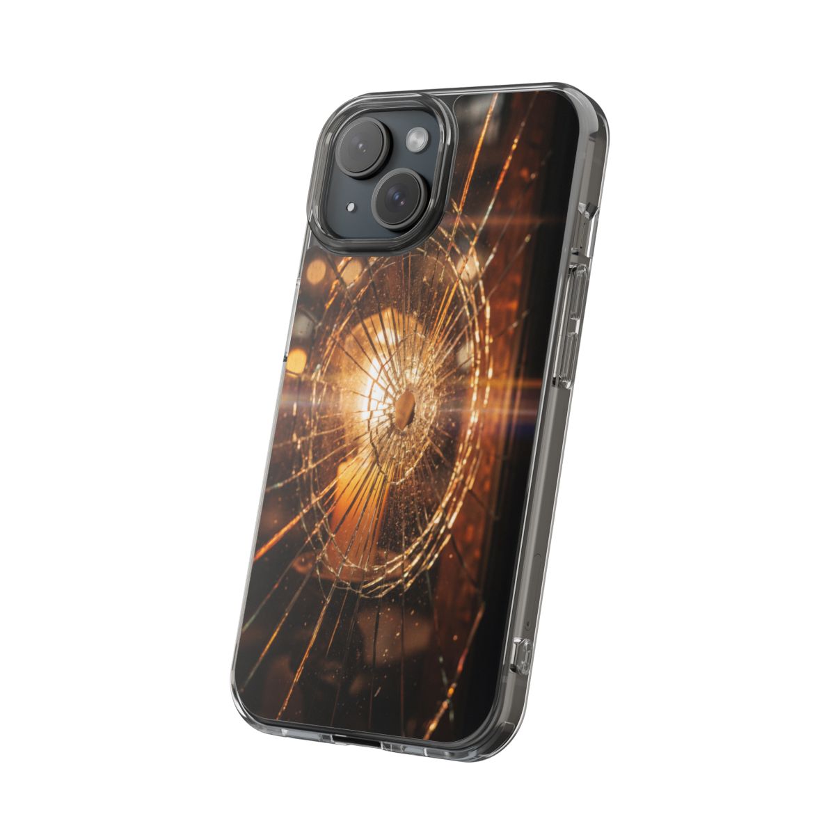 Clear Impact-Resistant Case - Fractured Glow