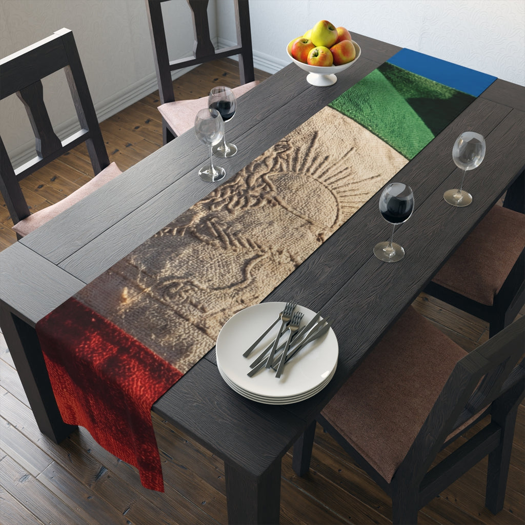Table Runner - Vintage Persian Lion & Sun | Echovira Gallery