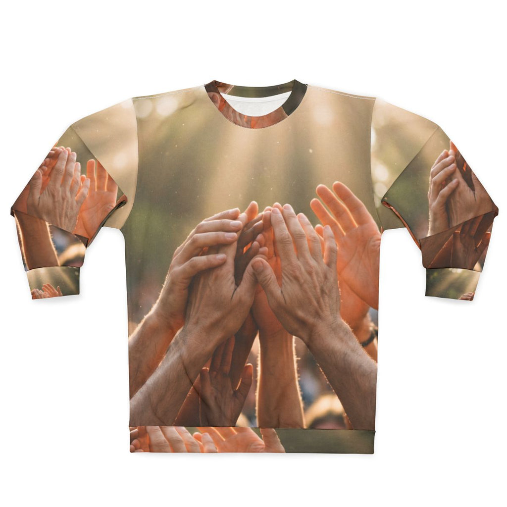 Men's Unisex Sweatshirt - Golden Rays of Unity Wall Art |...