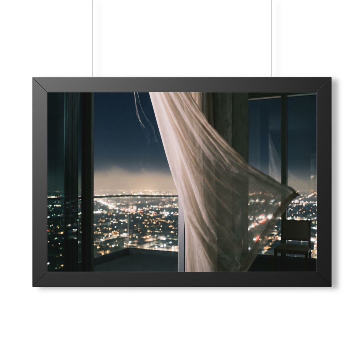 Framed Horizontal Poster - Skyline Serenity — Black (14×11...
