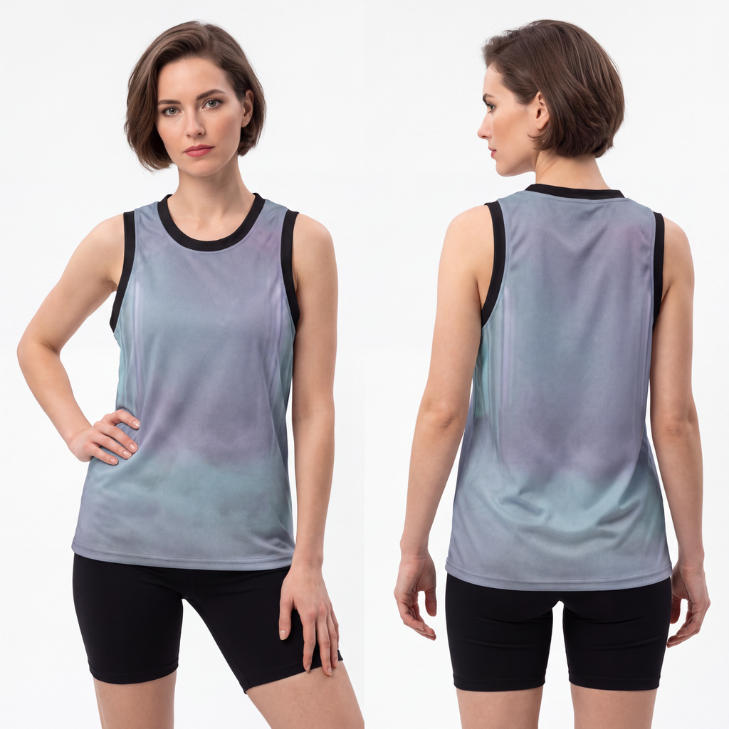 Unisex Basketball Jersey - Liminal Corridor Fog Art Print |...