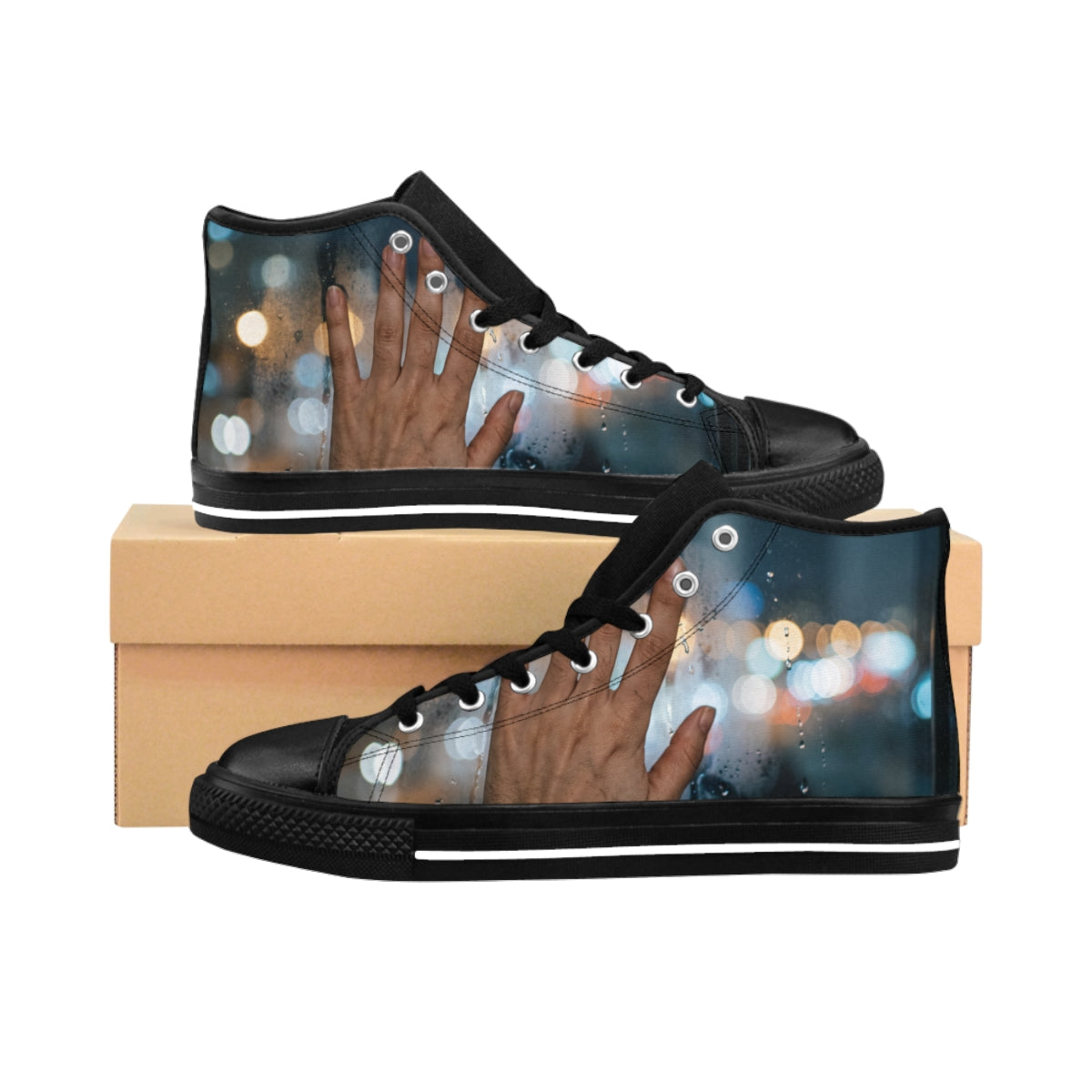 Rainy City Bokeh Women's Classic Sneakers