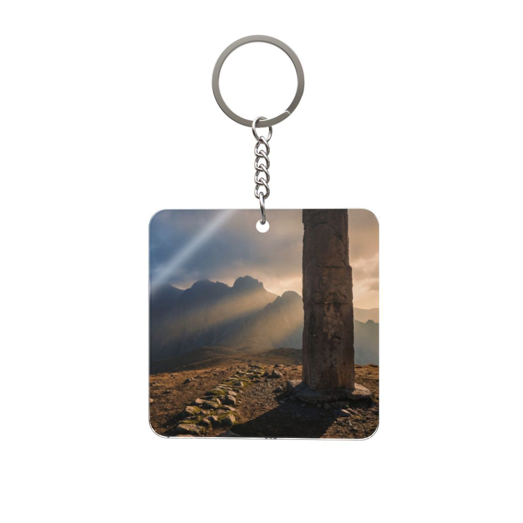 Square Keychain - Ancient Ruins