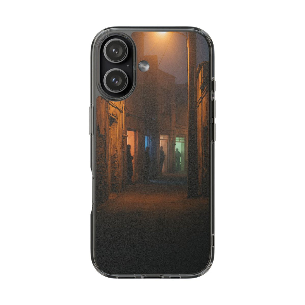 Clear Impact-Resistant Case - Night Alley iPhone Glow |...