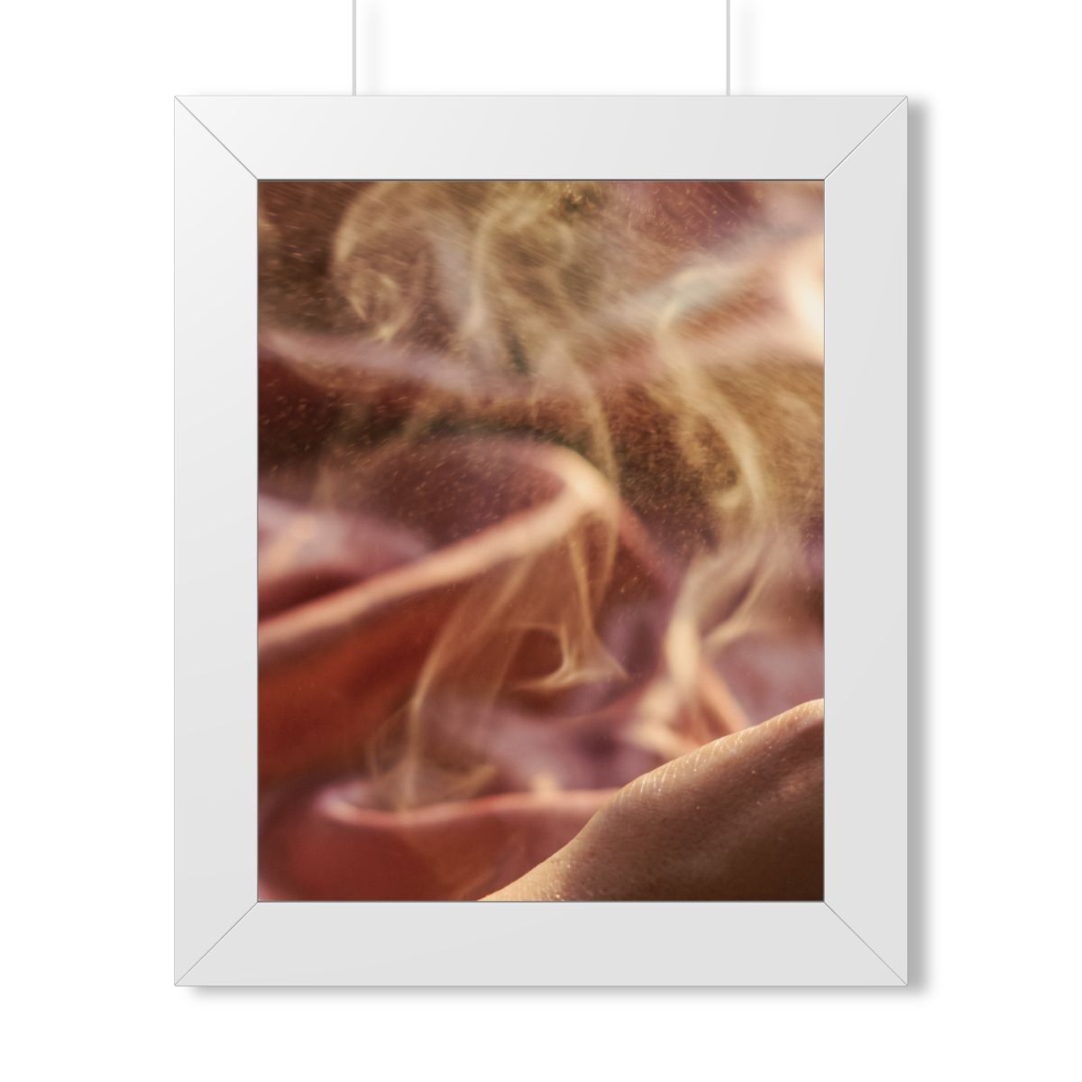 Framed Vertical Poster - Golden Mist Perfume Ritual Art —......