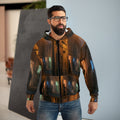 Men's Unisex Zip Hoodie - Nocturnal Alleyway Misty Street......