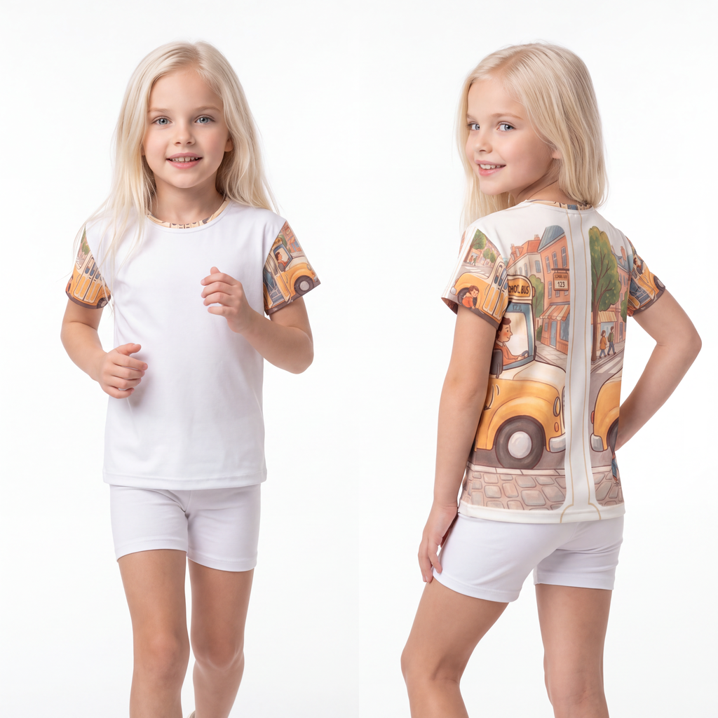 Kids Sports Jersey - School Bus Team Route | Echovira...