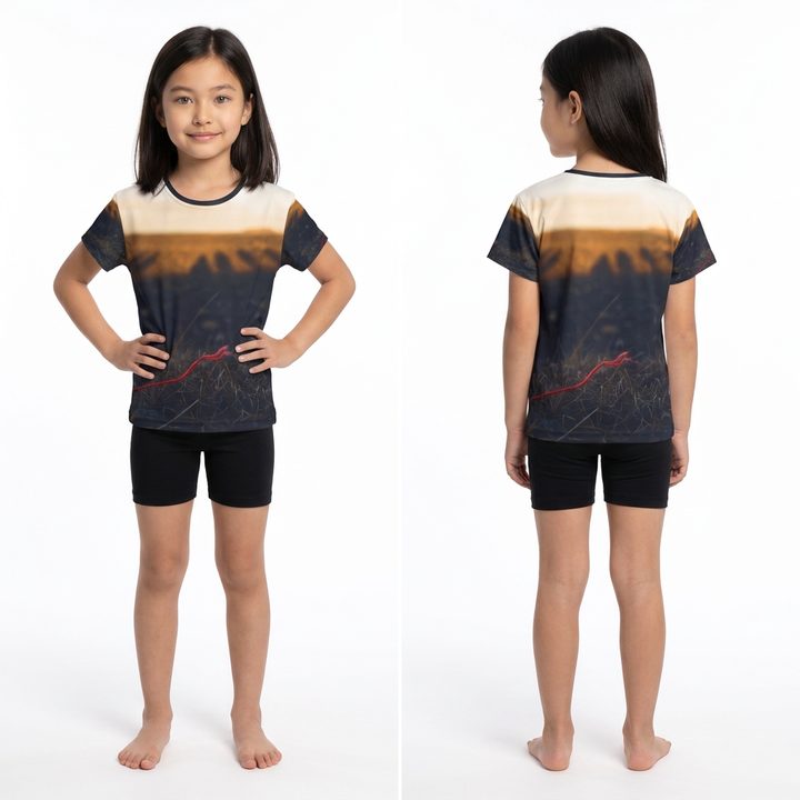 Kids Sports Jersey - Crimson Thread Horizon