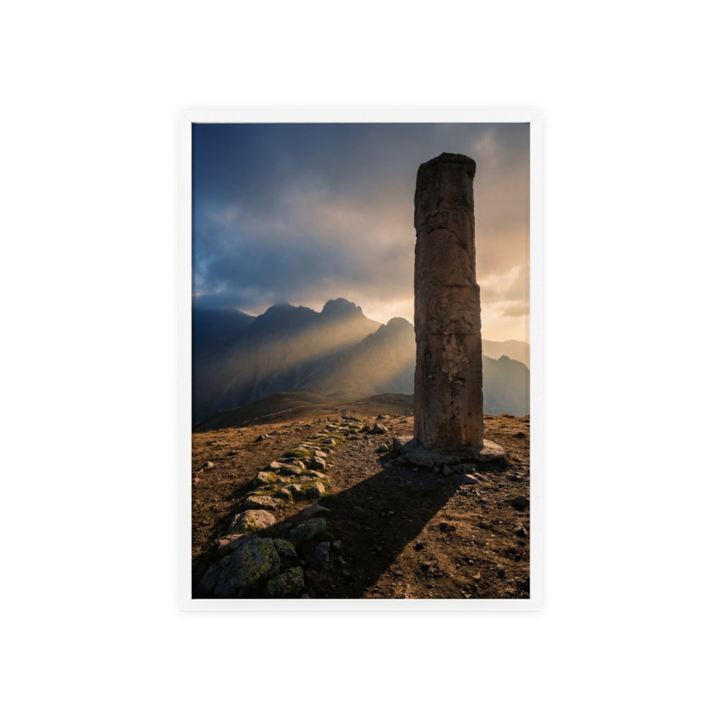 Wooden Framed Poster - Mystic Peak