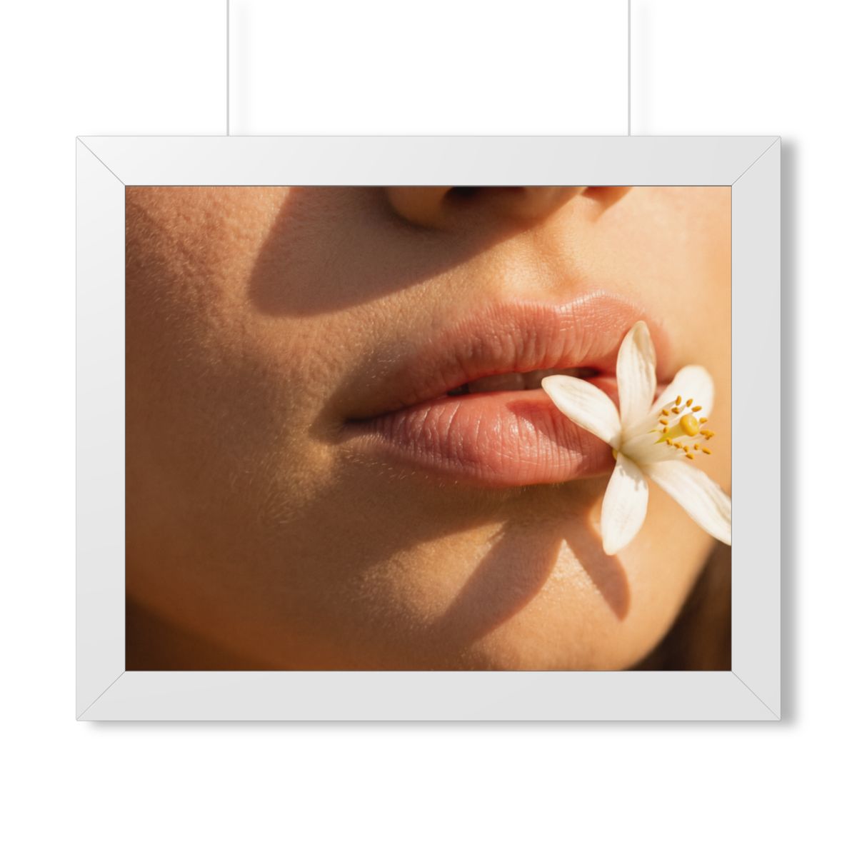 Framed Horizontal Poster - Golden Flora Panorama — White......