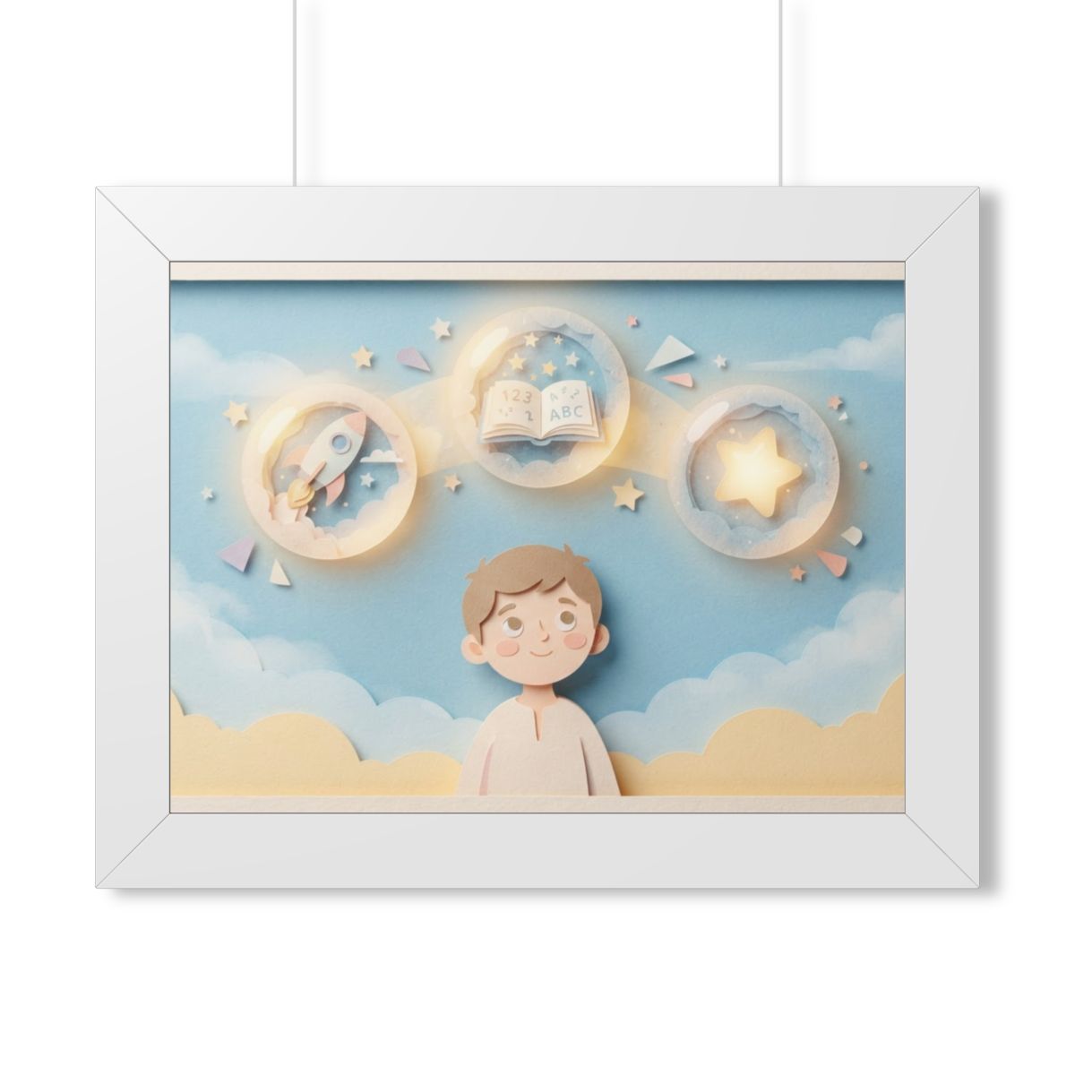 Framed Horizontal Poster - Sky Wonder — White (14×11, 16×12...