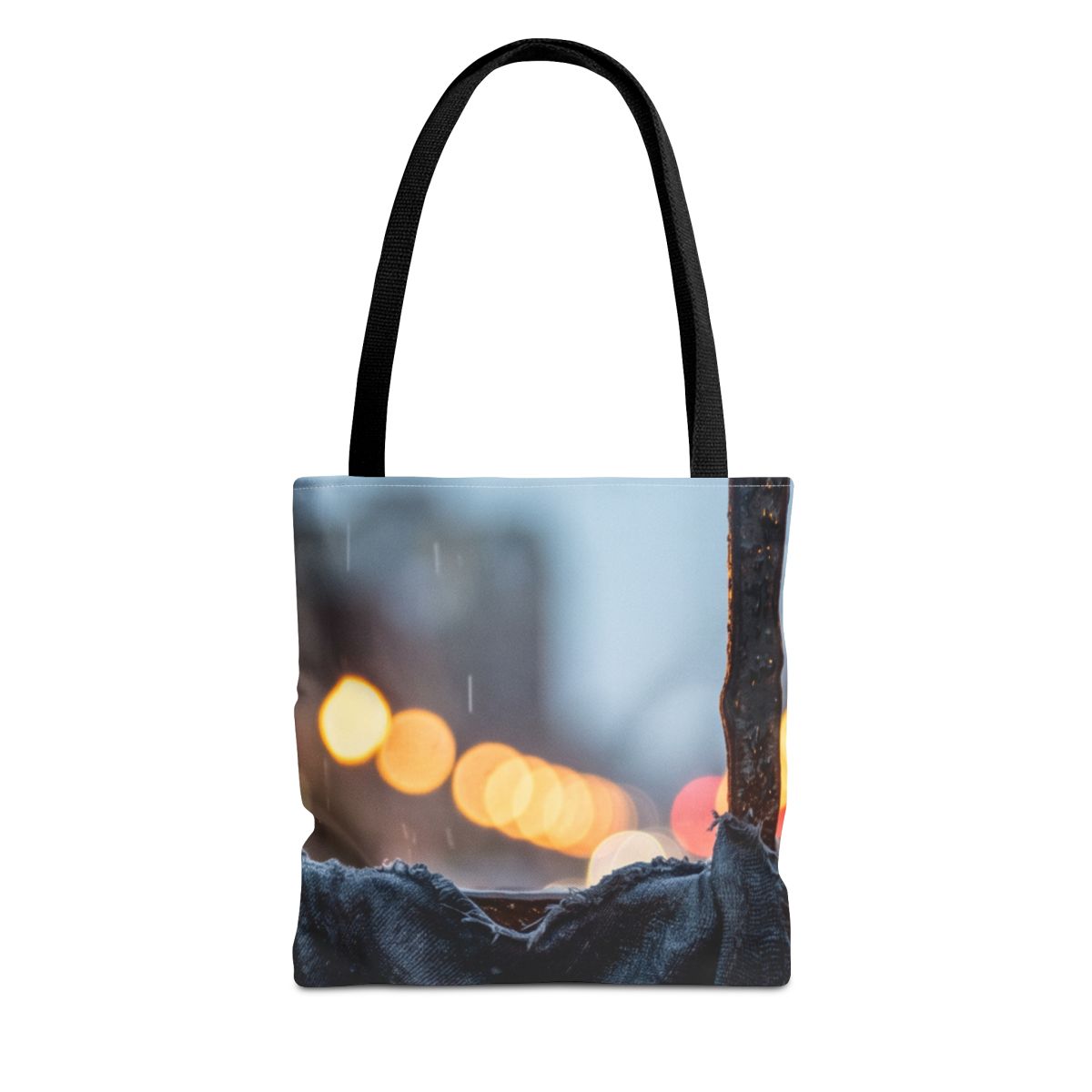 Tote Bag - Urban Solitude Rain Bokeh Heart | Echovira...