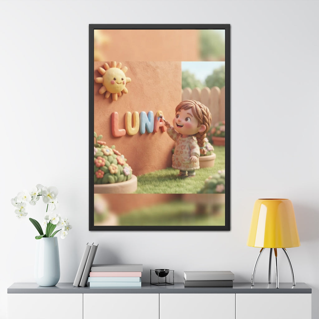 Framed Poster - Luna Sunshine Clay Garden (8×12, 9×11... |...
