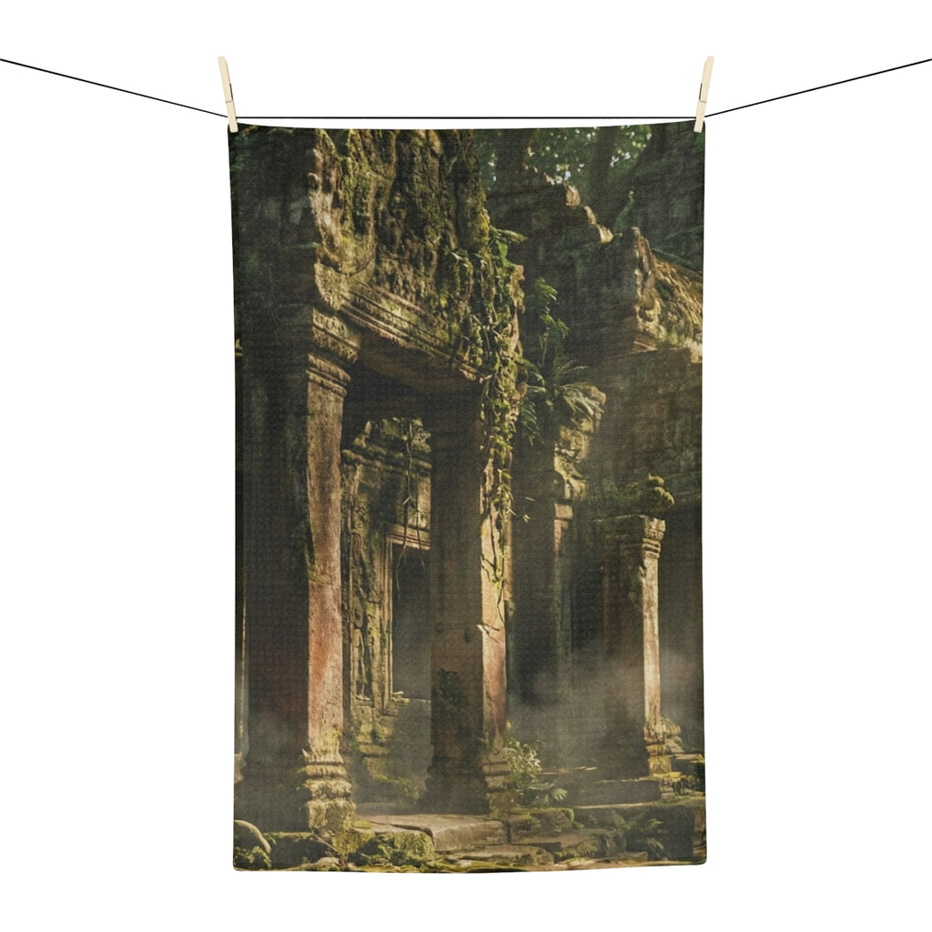 Microfiber Tea Towel - Sacred Temple Mist | Echovira Gallery