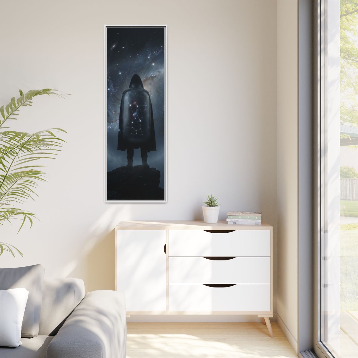 Matte Canvas, Framed - Cosmic Sentinel Orion Constellation...