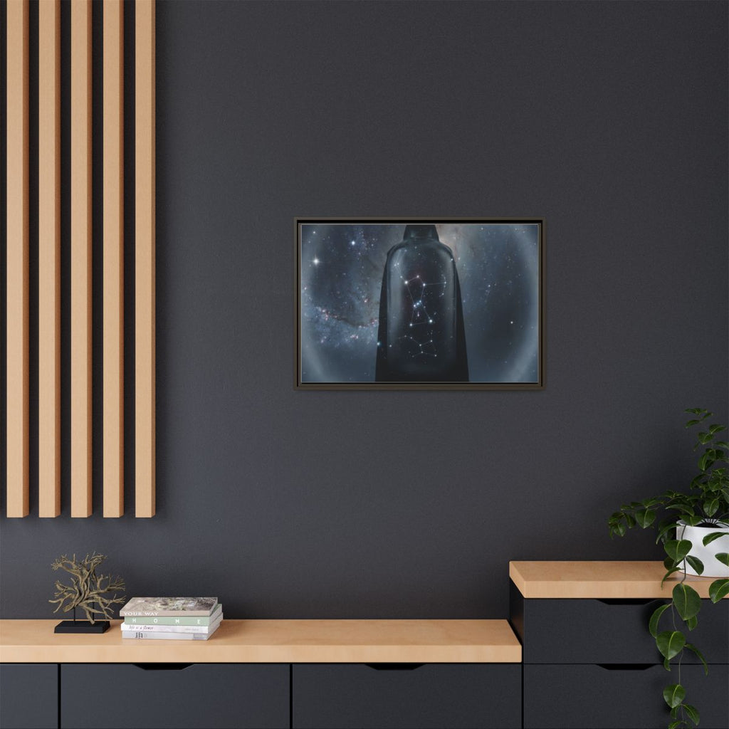 Framed Matte Canvas - Cosmic Sentinel — Espresso / 1.25"......