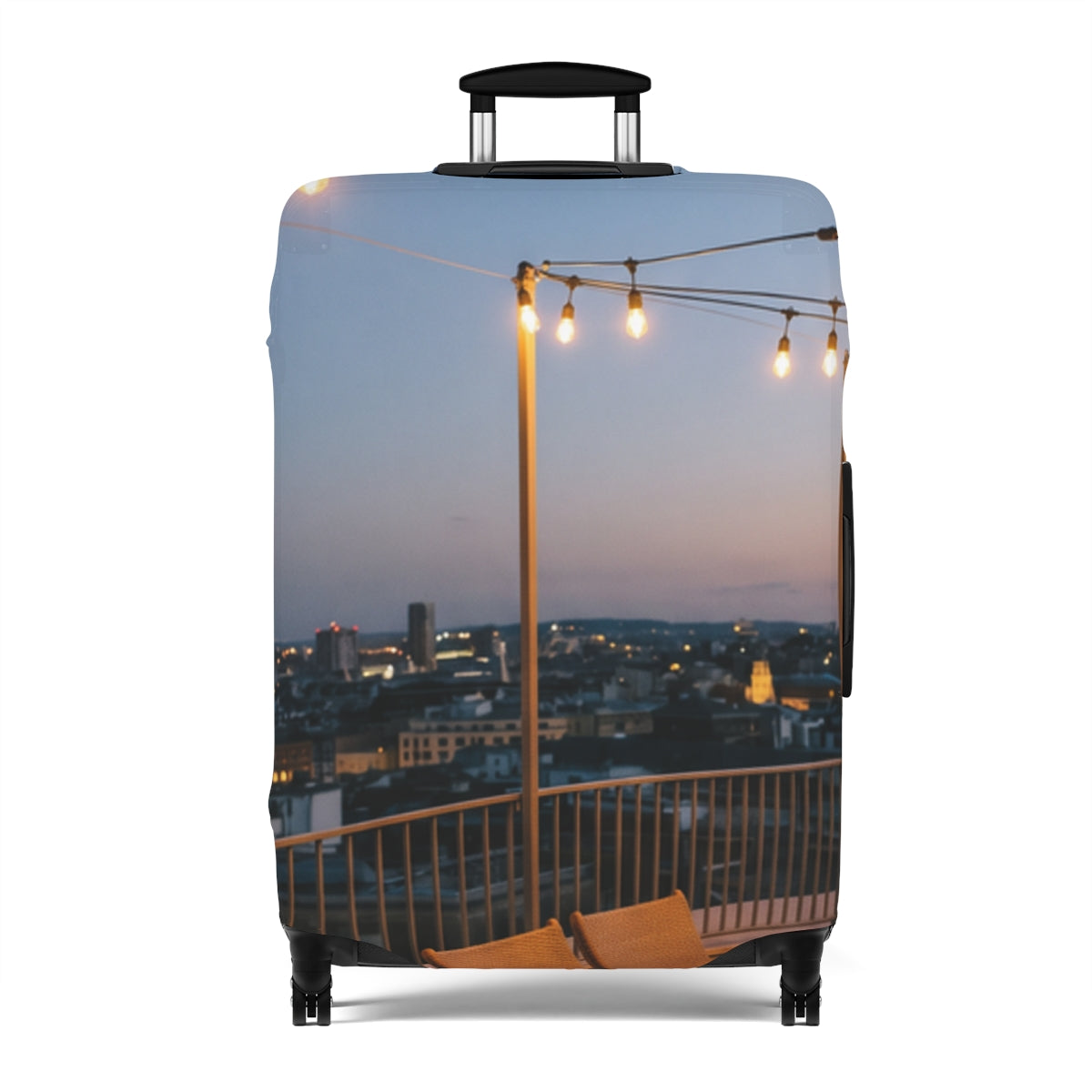 Luggage Cover - Twilight Rooftop Terrace Canvas Art |...