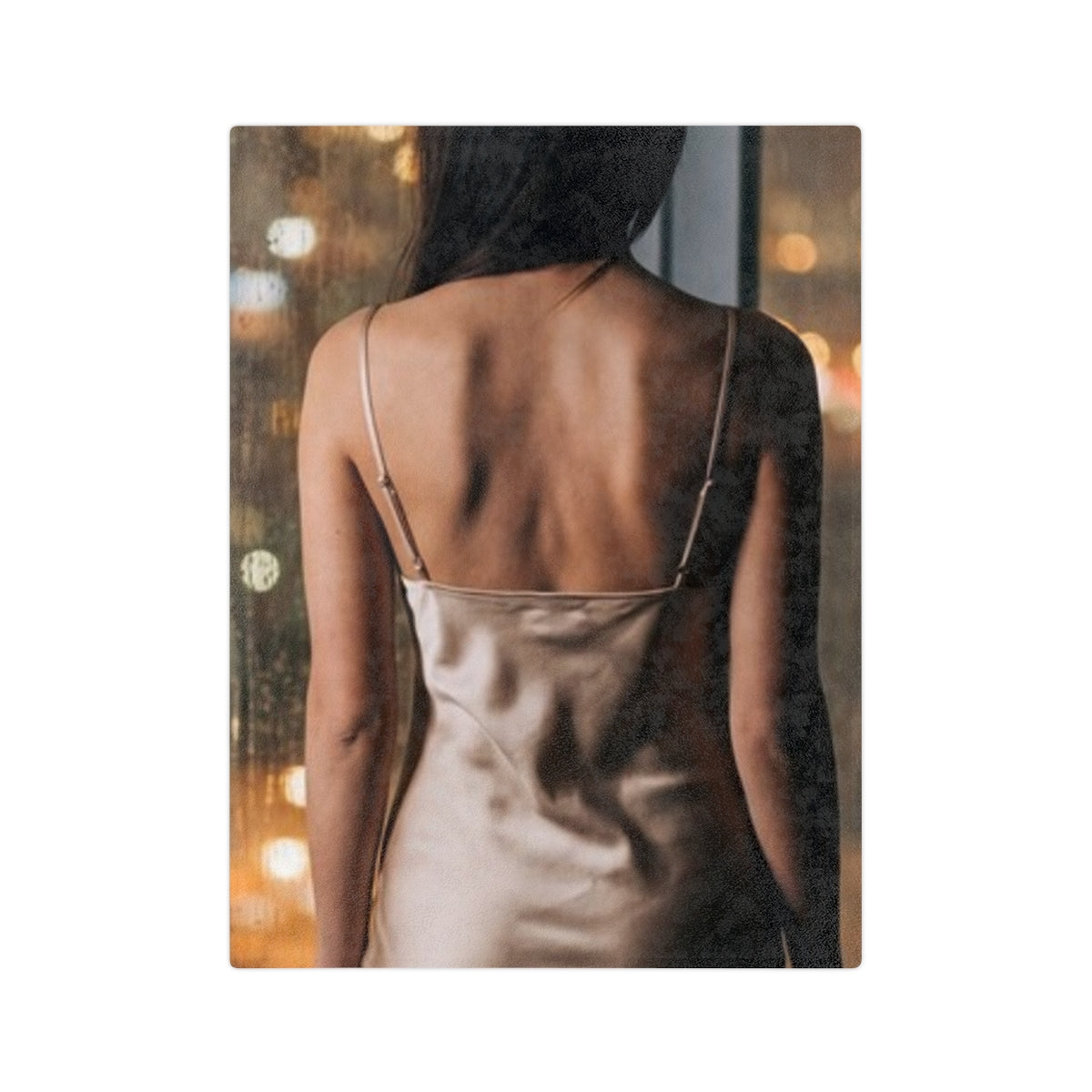 Velveteen Blanket - Shimmering Rainy City | Echovira Gallery