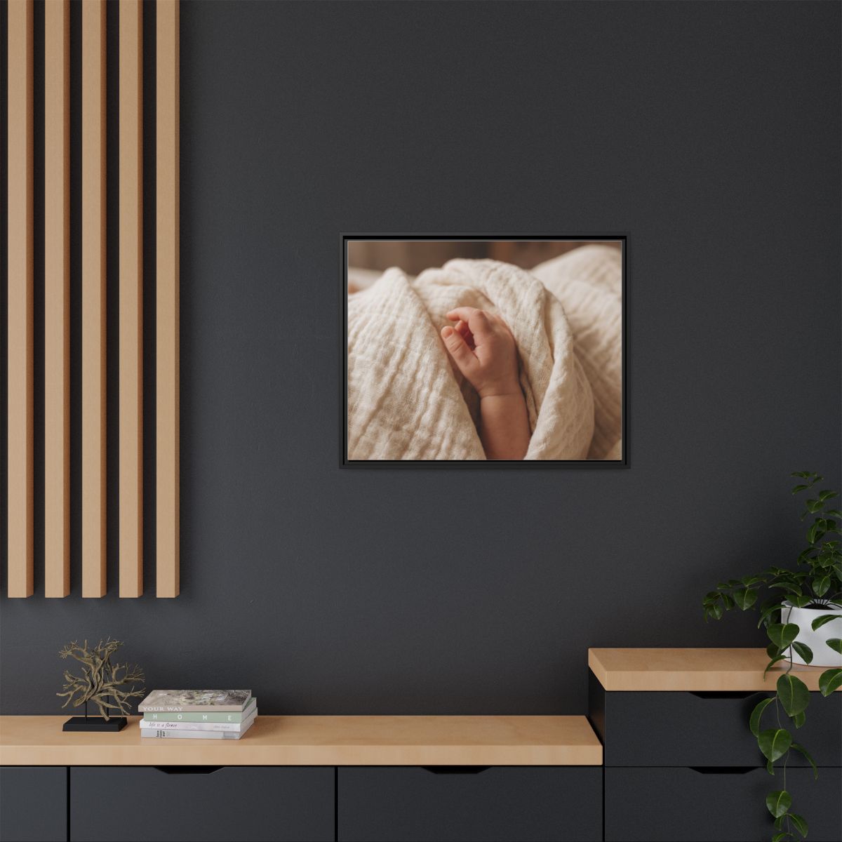 Framed Canvas - Minimalist Decor — Black / 1.25"